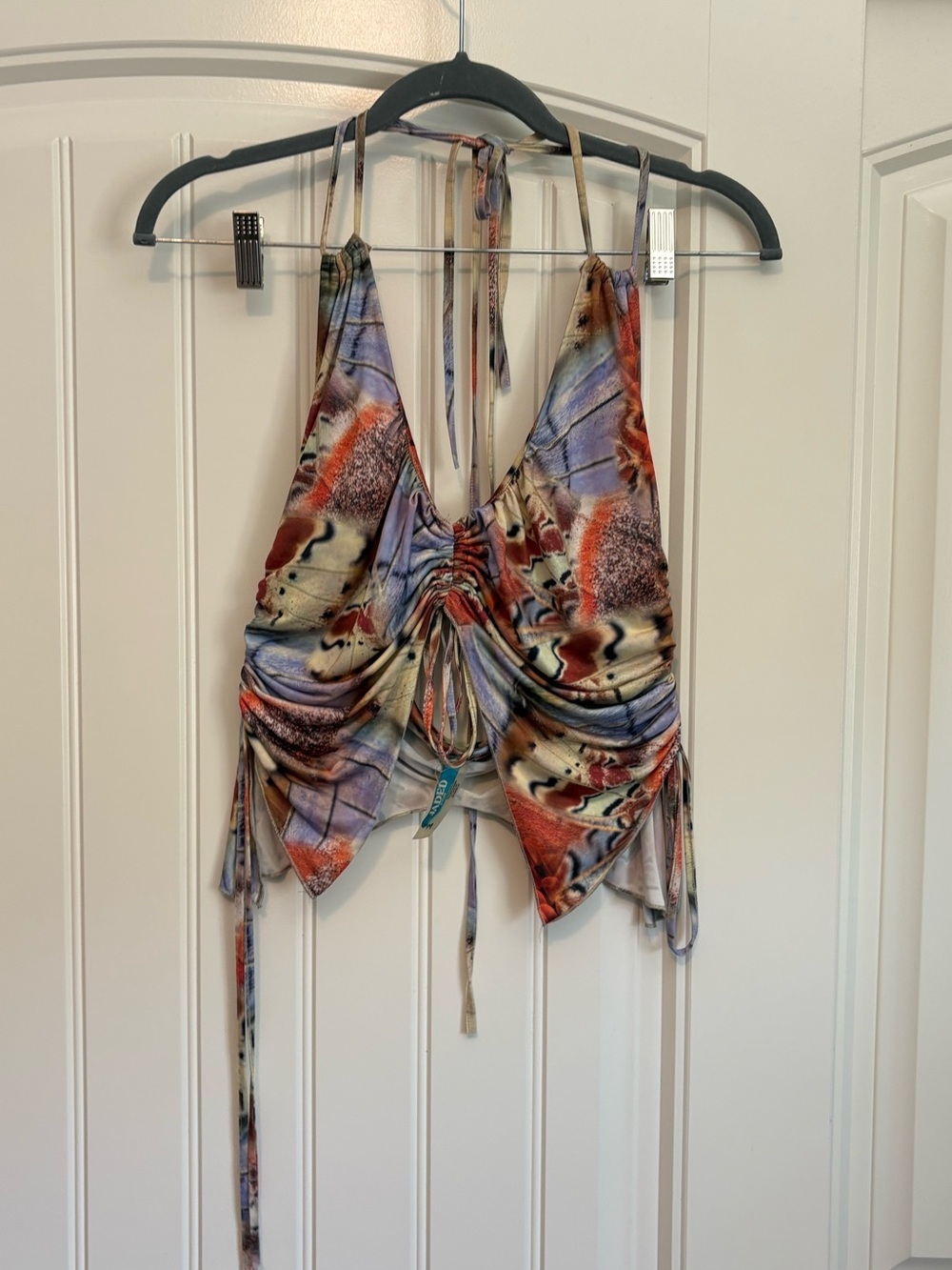 JADED LONDON Allele Butterfly print Halterneck Top size medium - Picture 3 of 8